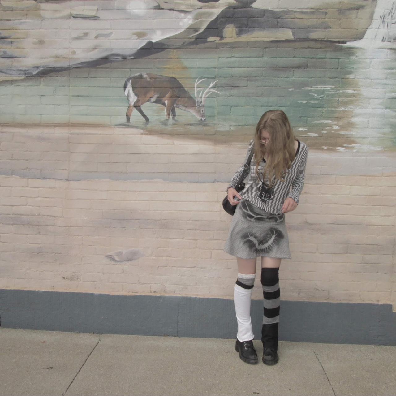 ralph lauren spray painted skirt
