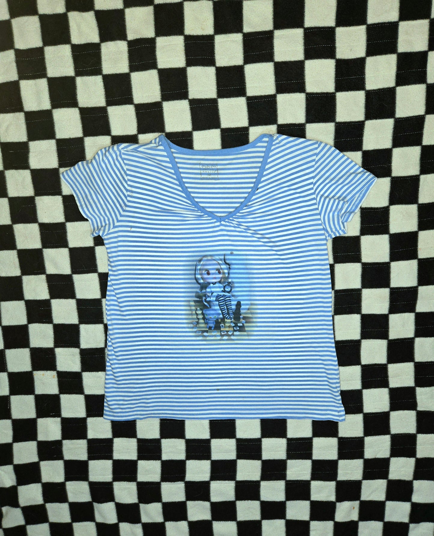 blue & white striped alice shirt