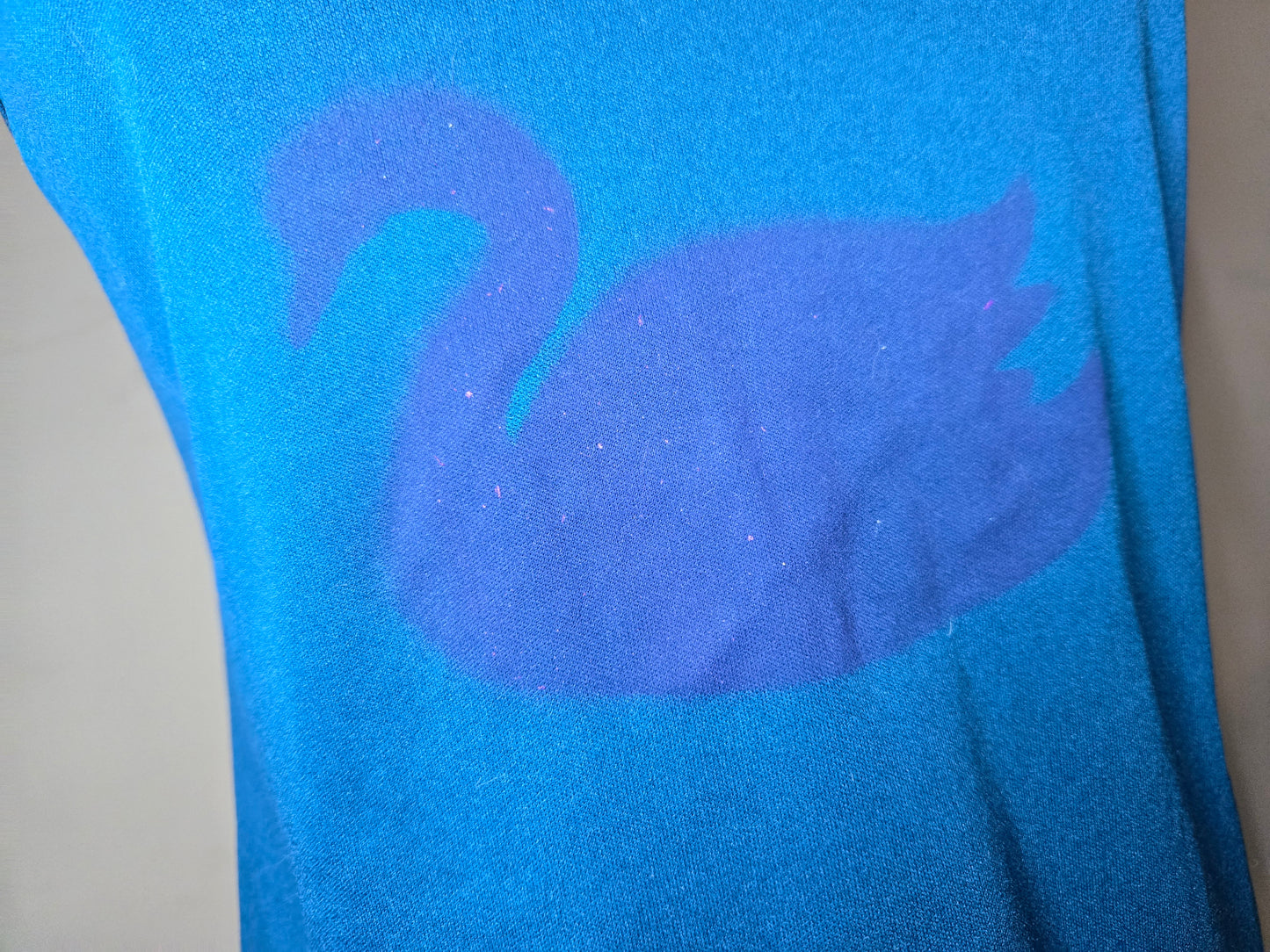 blue and purple swan tank