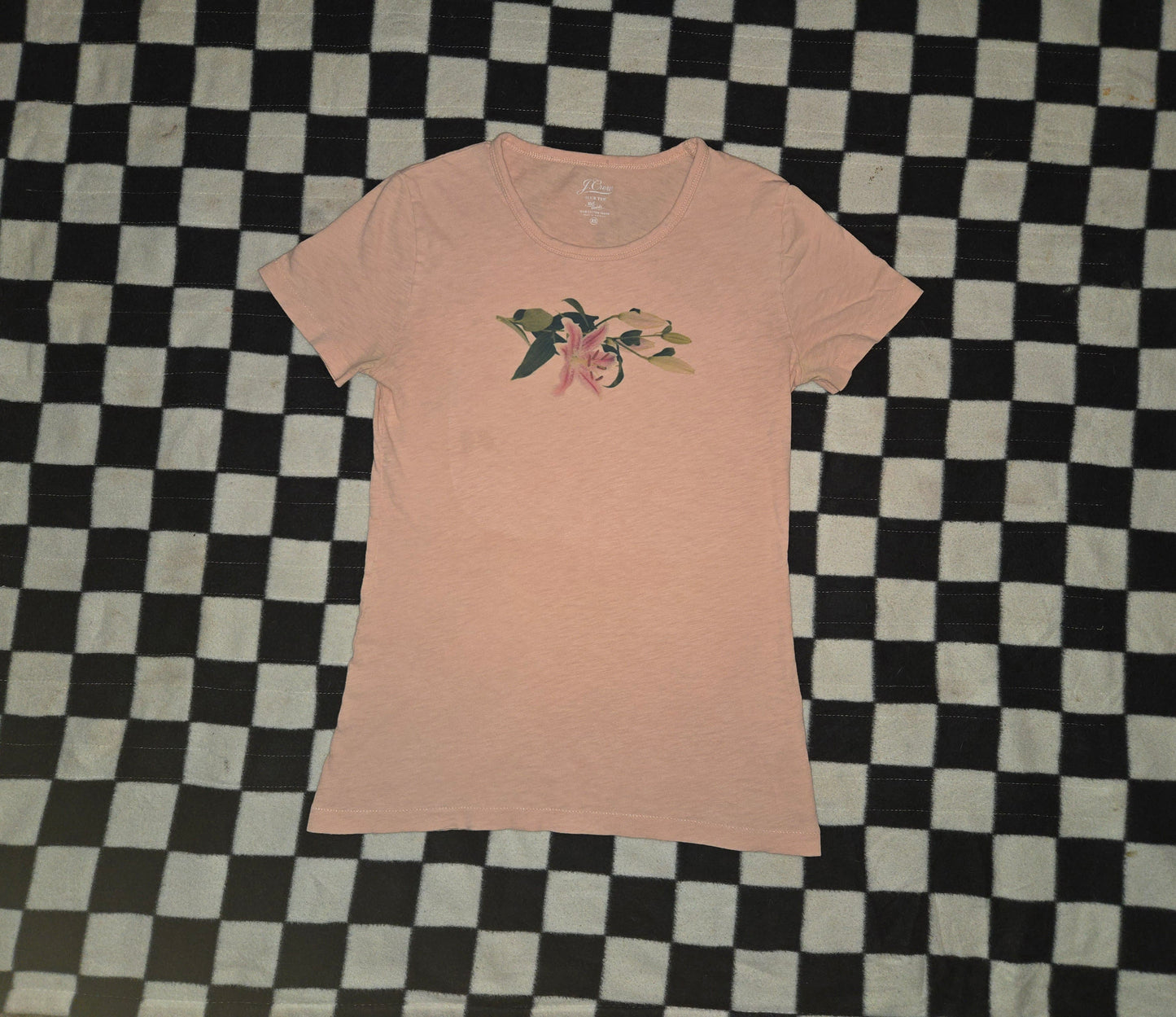 pink lily flower shirt