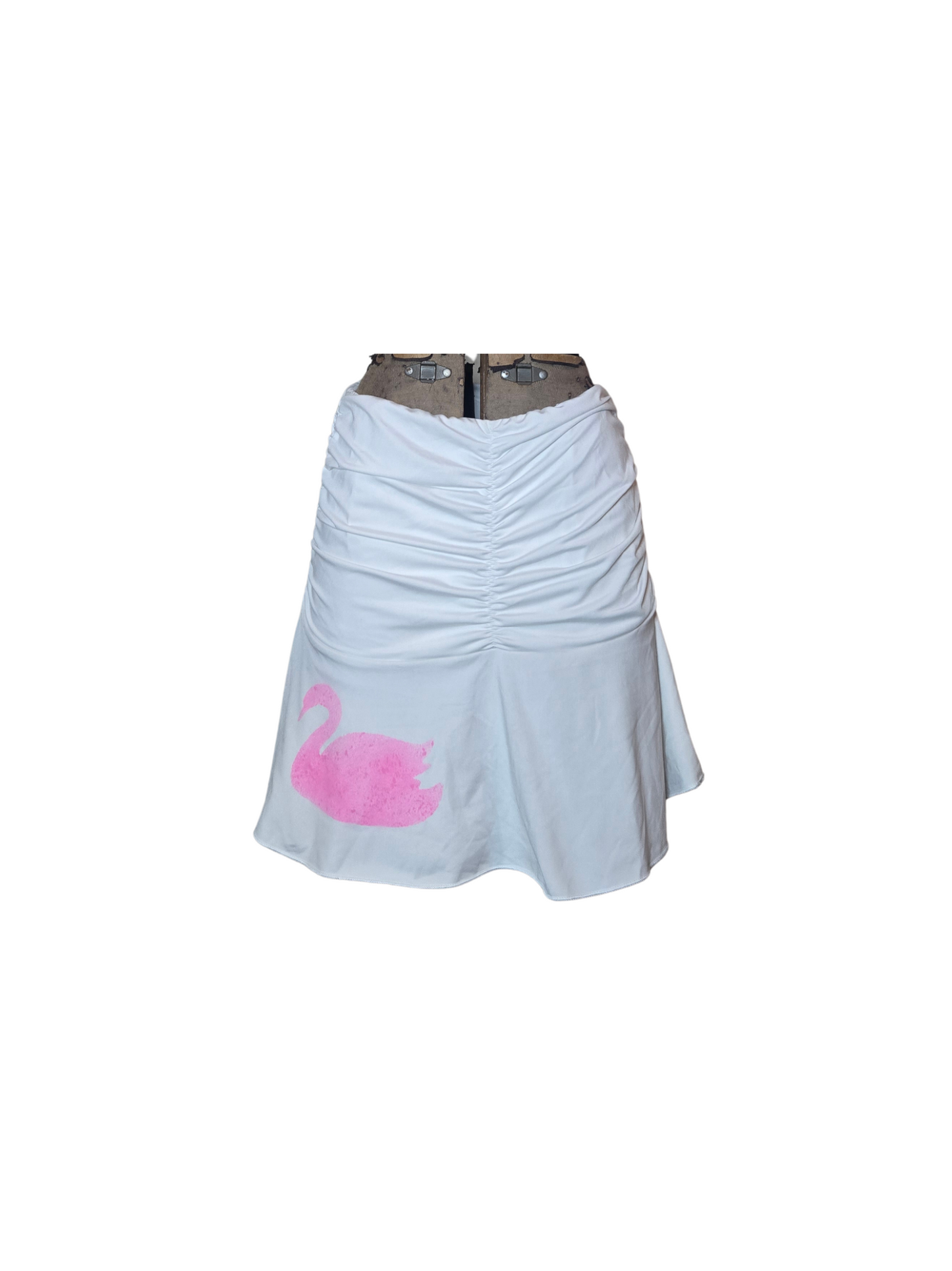 pink and white swan skirt