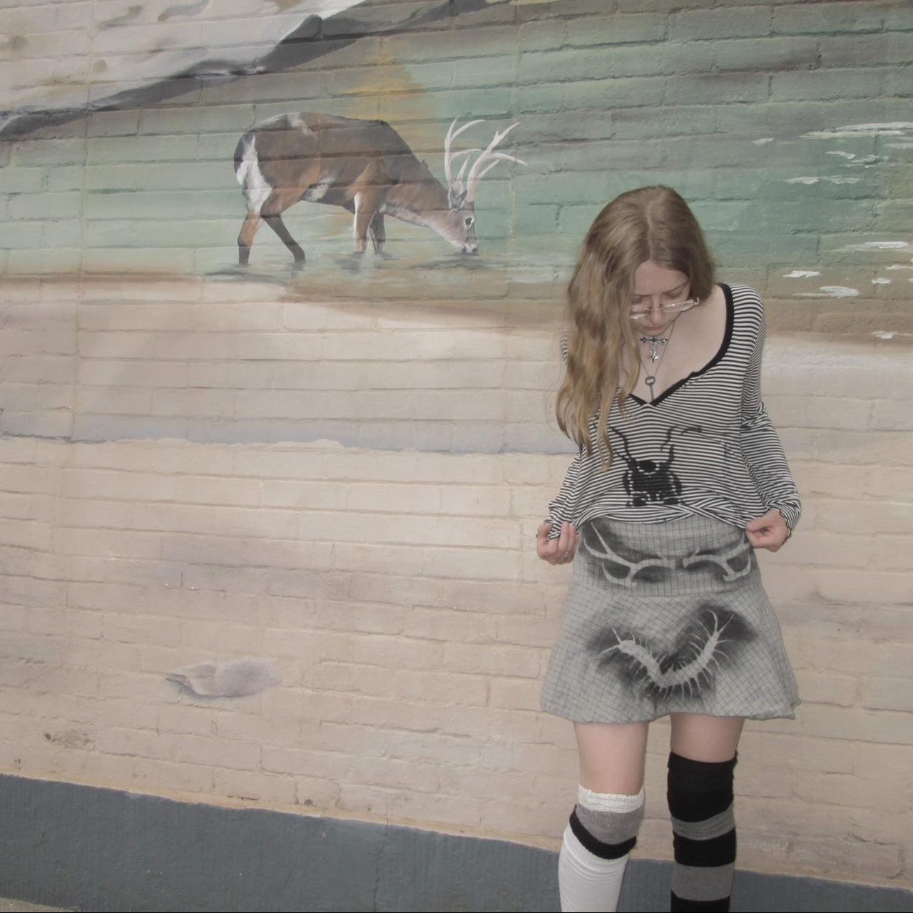 ralph lauren spray painted skirt