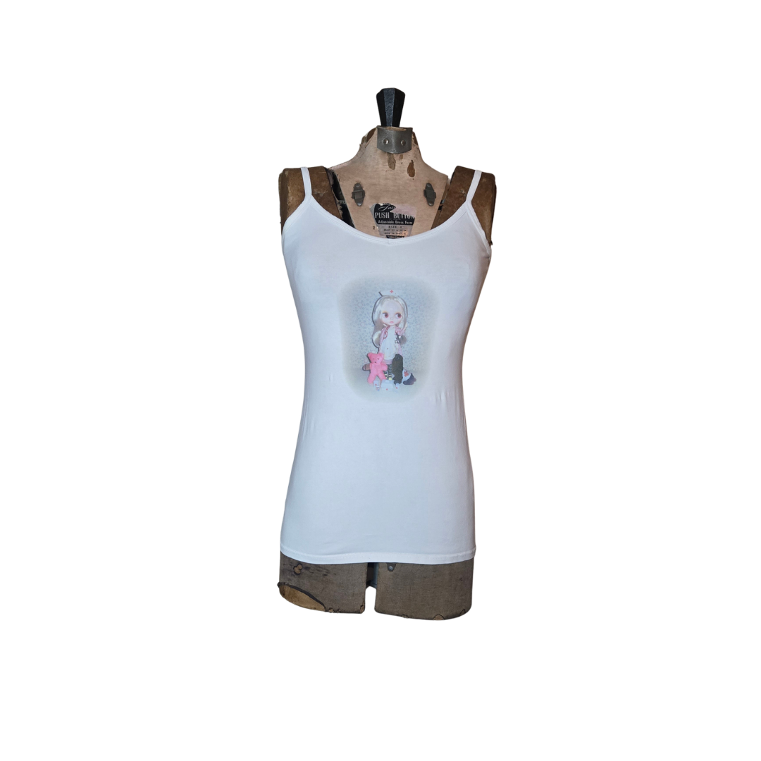 white blythe nurse tank