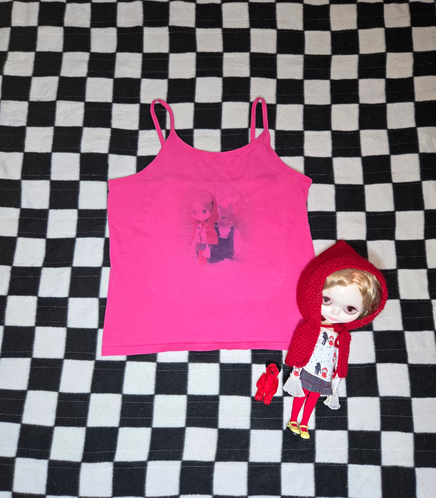 hot pink red riding hood tank