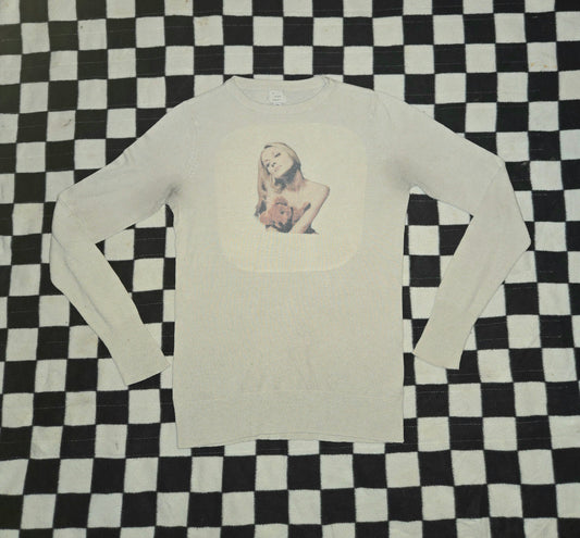 sharon tate teddy sweater