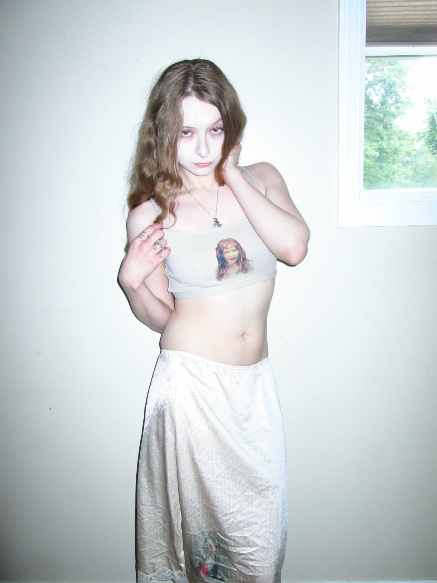 cream nurse blythe slip skirt