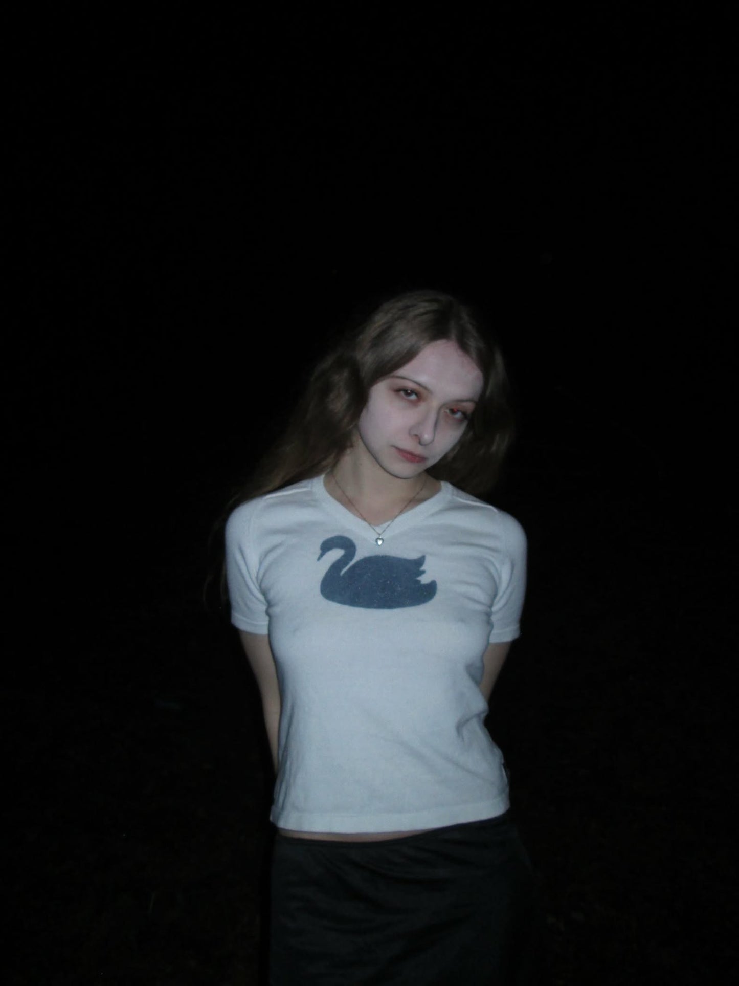 grey and white swan sweater 1