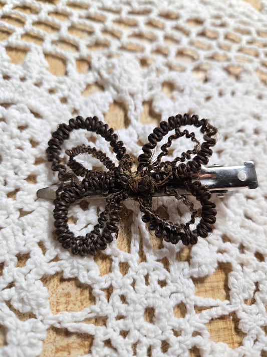 victorian mourning hair art clip