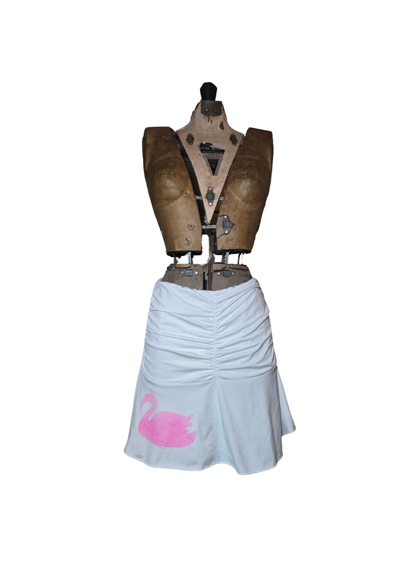 pink and white swan skirt