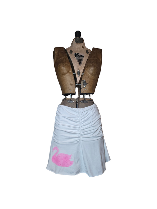 pink and white swan skirt