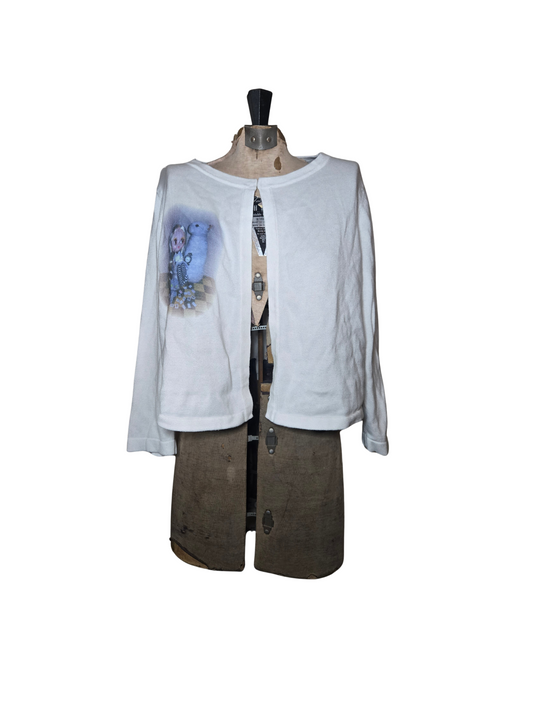 white alice cardigan