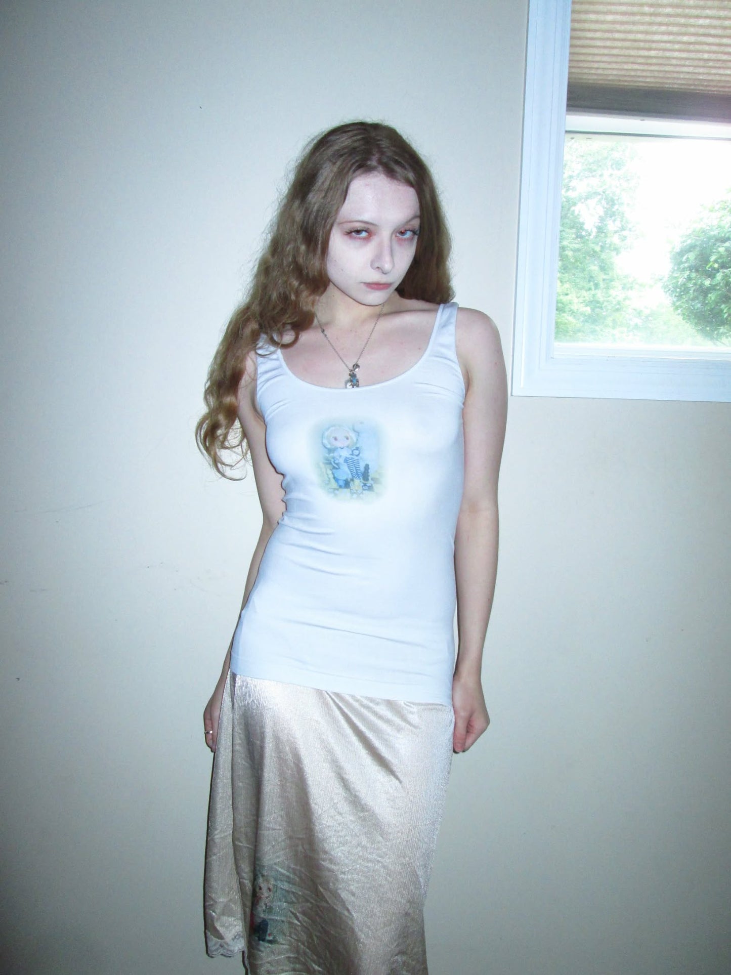 s/m white alice tank