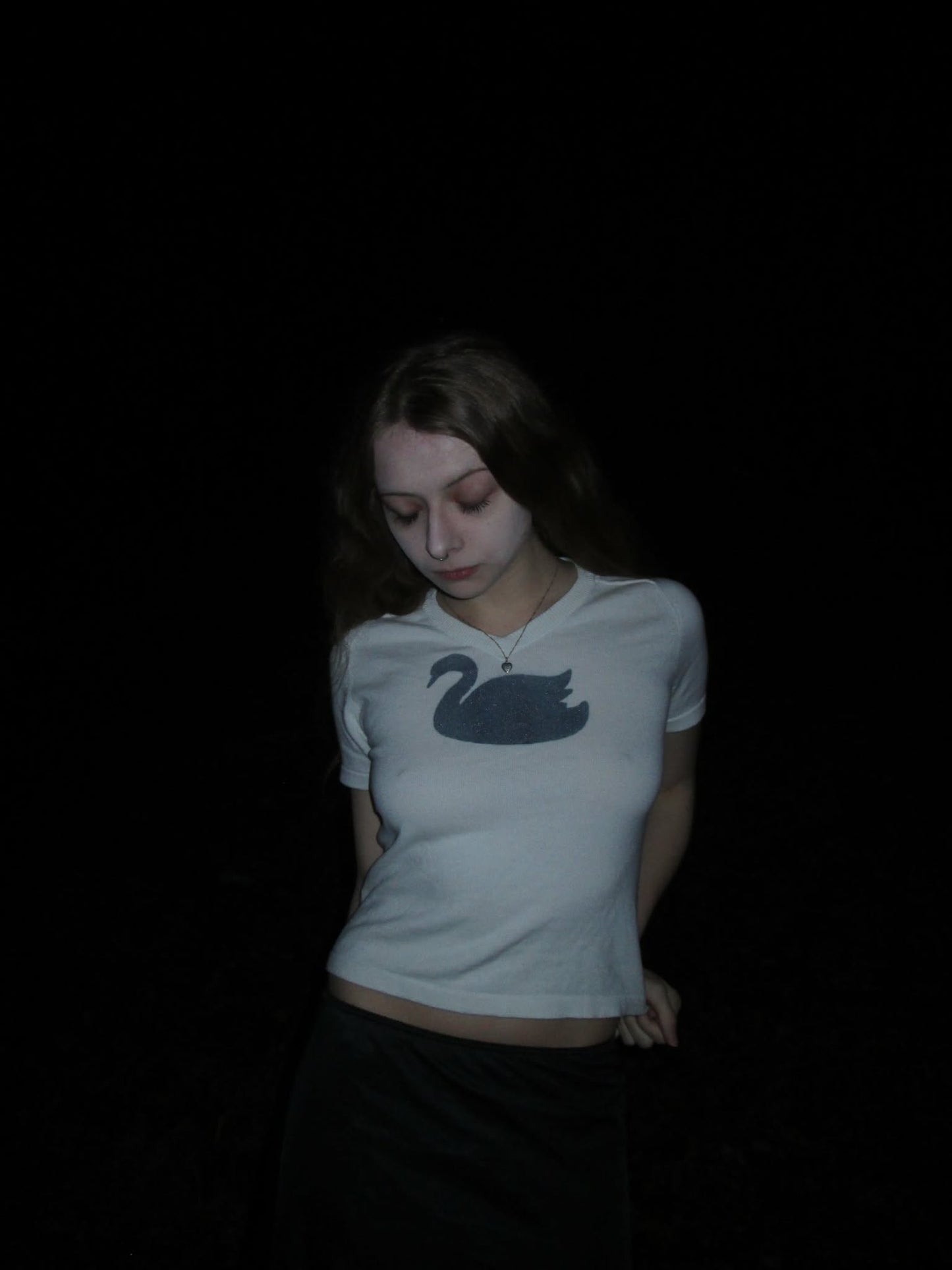 grey and white swan sweater 1