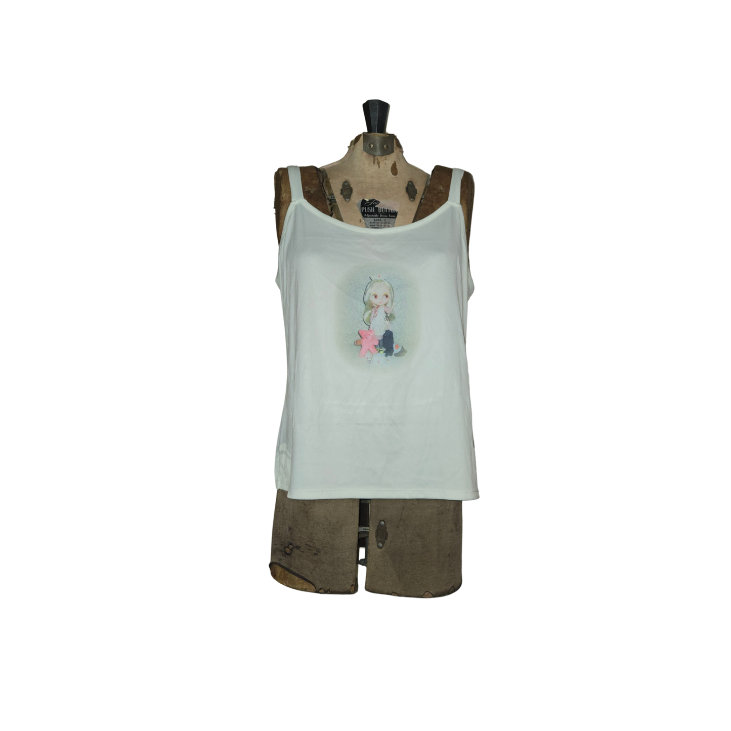 XL white nurse blythe tank