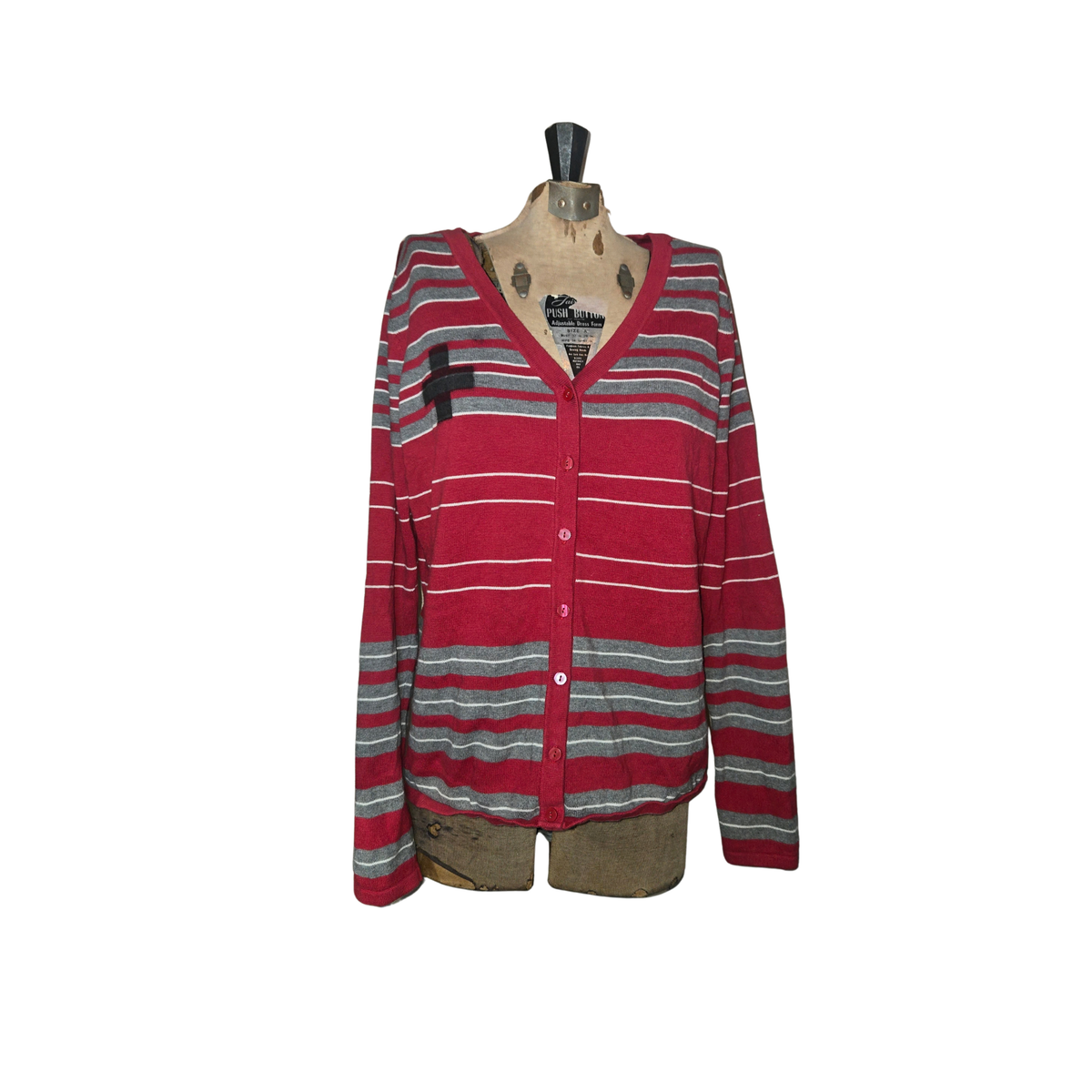 striped nurse cardigan
