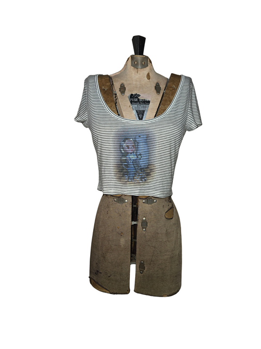 cropped and striped alice shirt