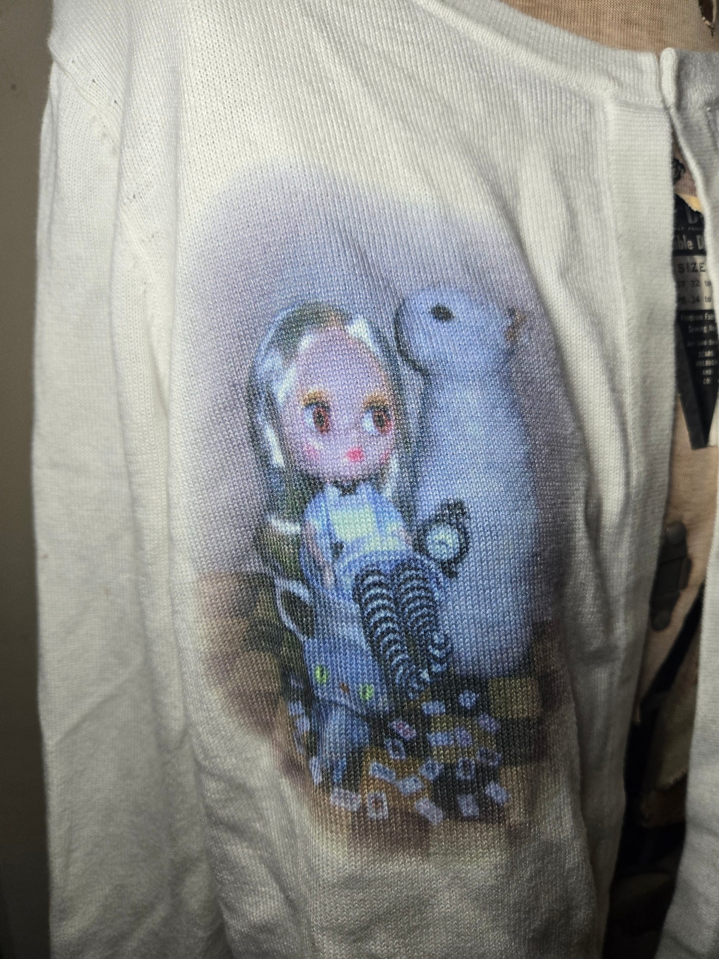 white alice cardigan