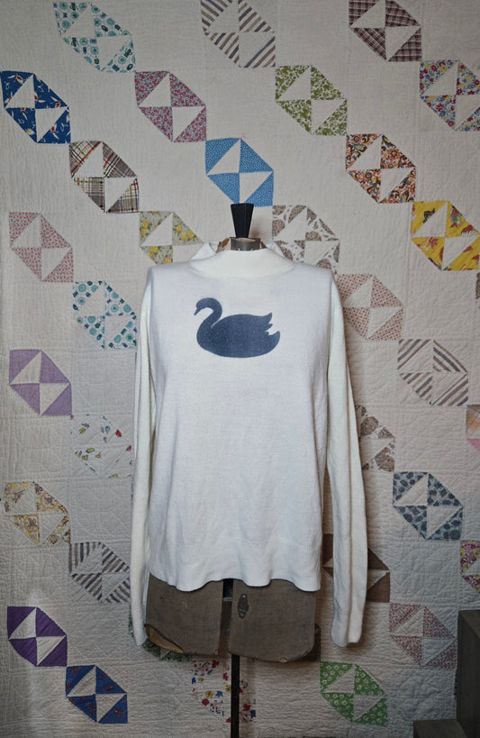 grey and white swan sweater 2