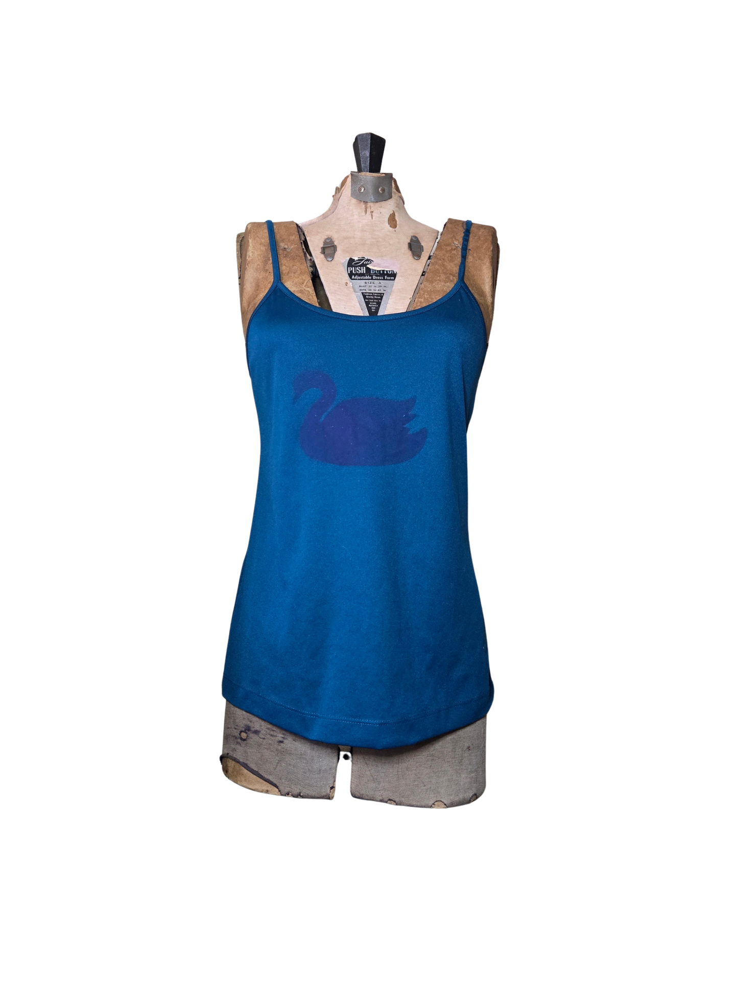 blue and purple swan tank