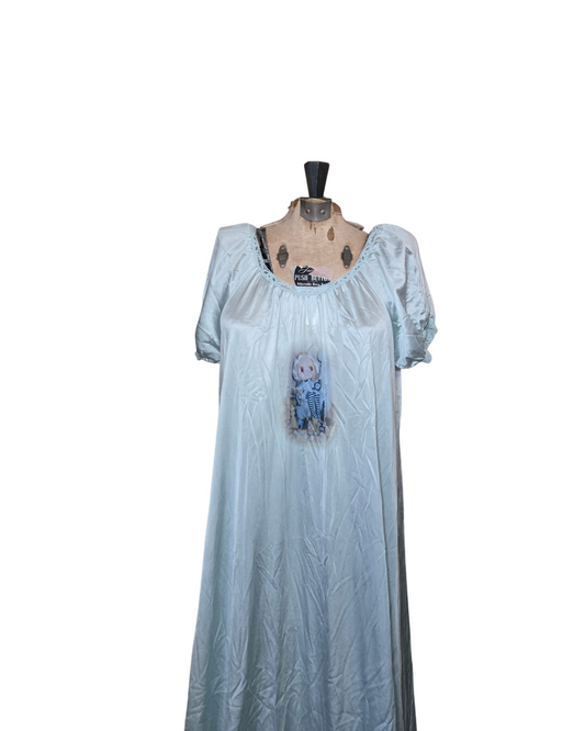 long blue alice slip dress