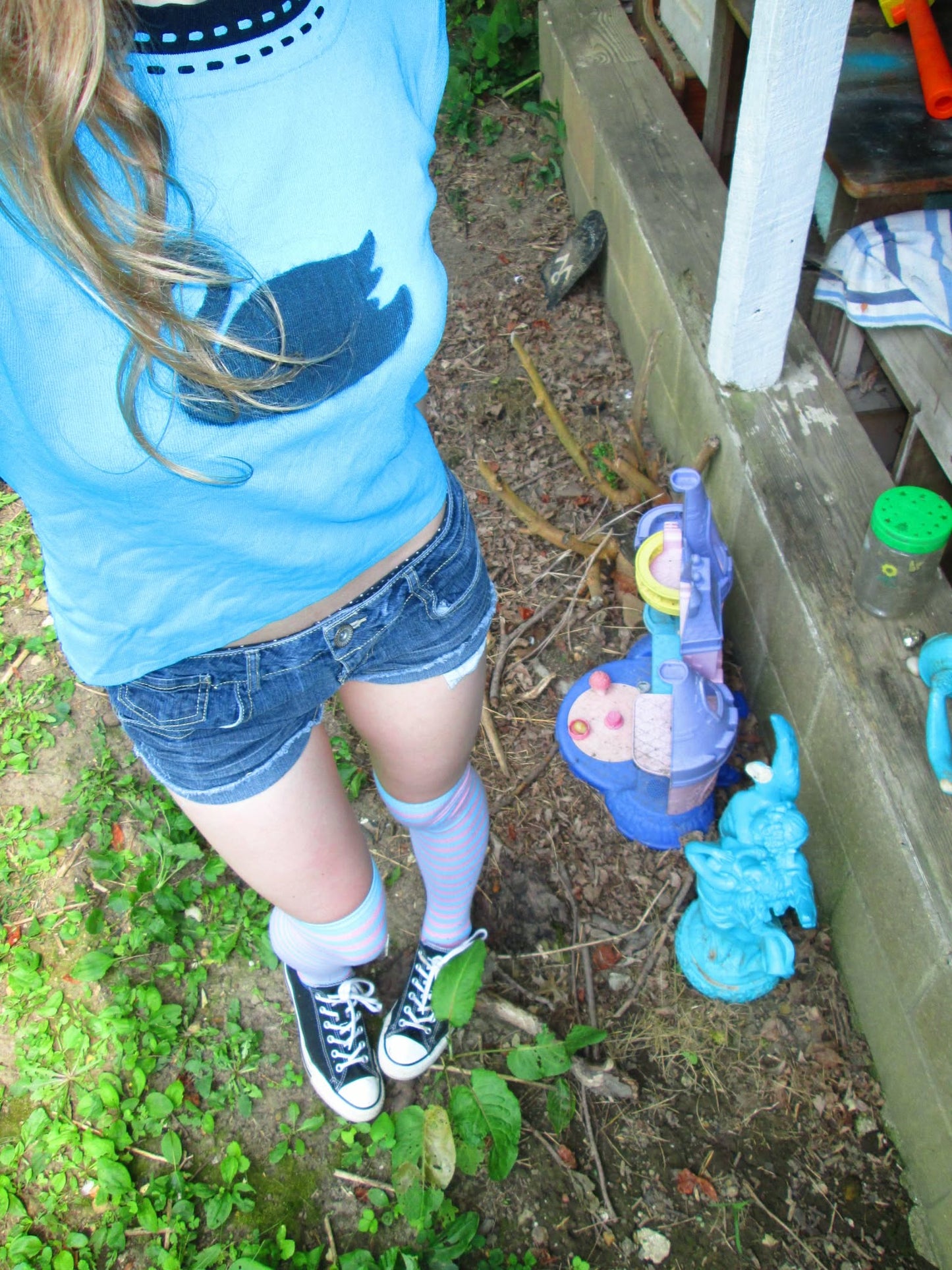 turquoise and black swan sweater
