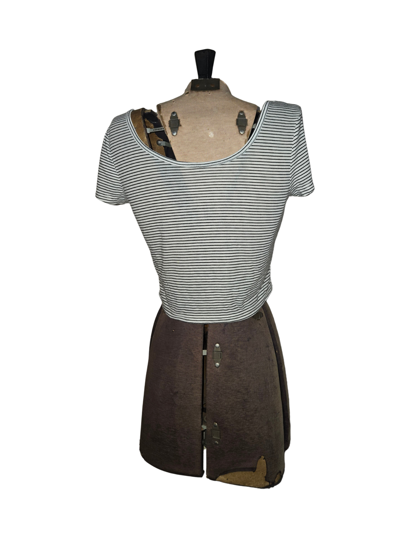 cropped and striped alice shirt