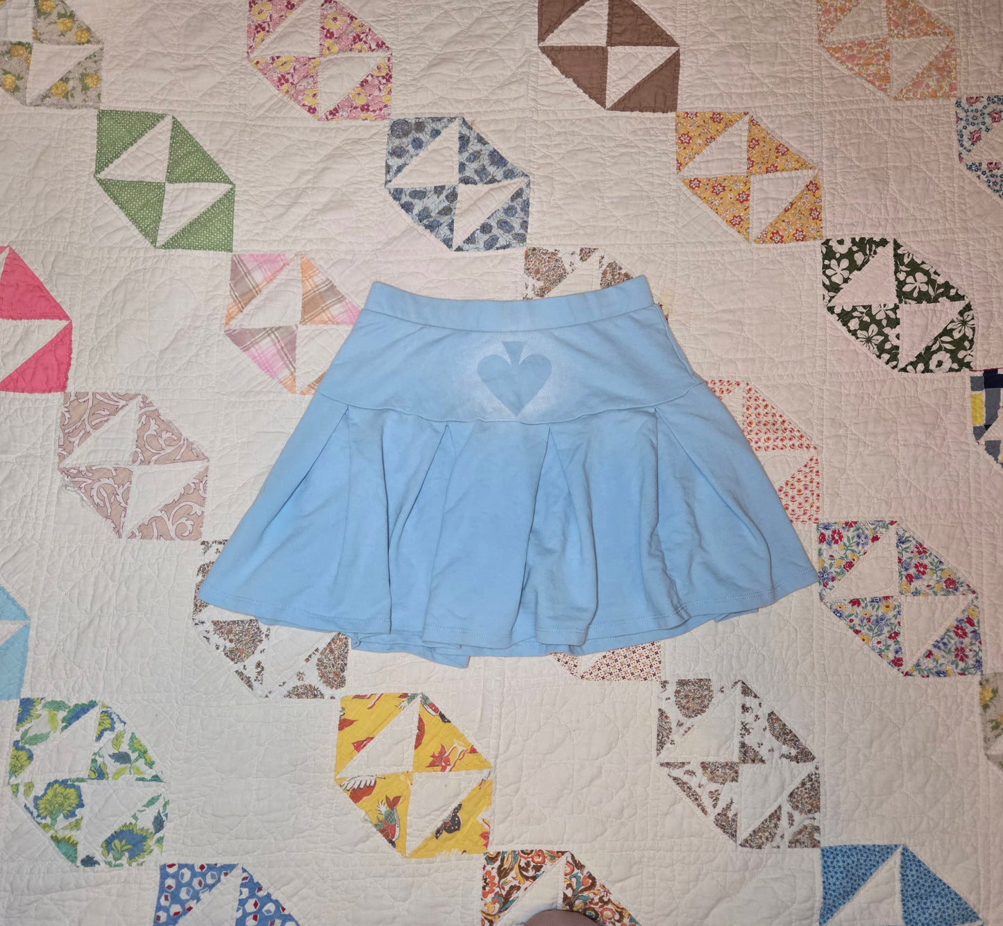 pastel blue spade skirt