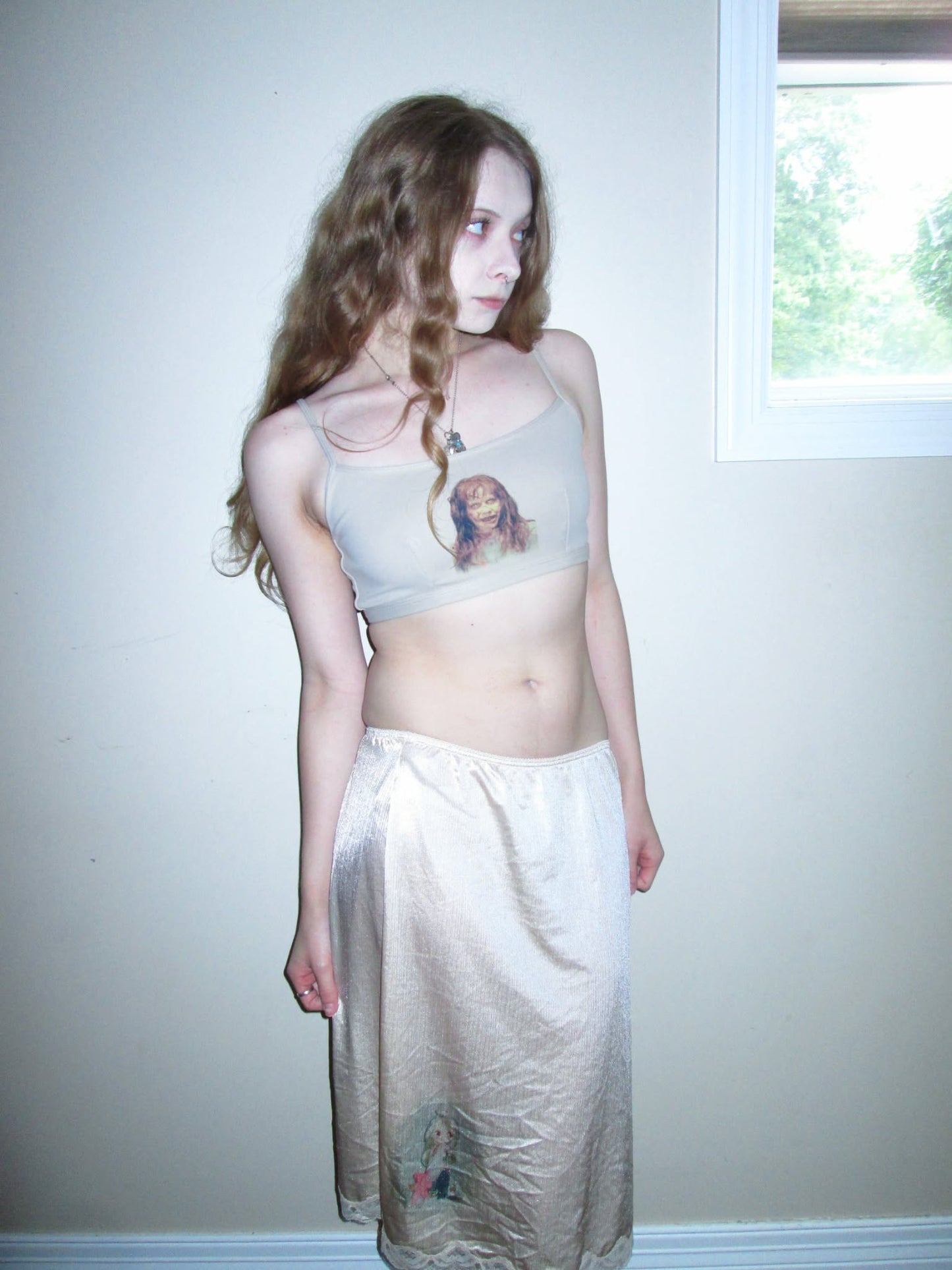 cream nurse blythe slip skirt