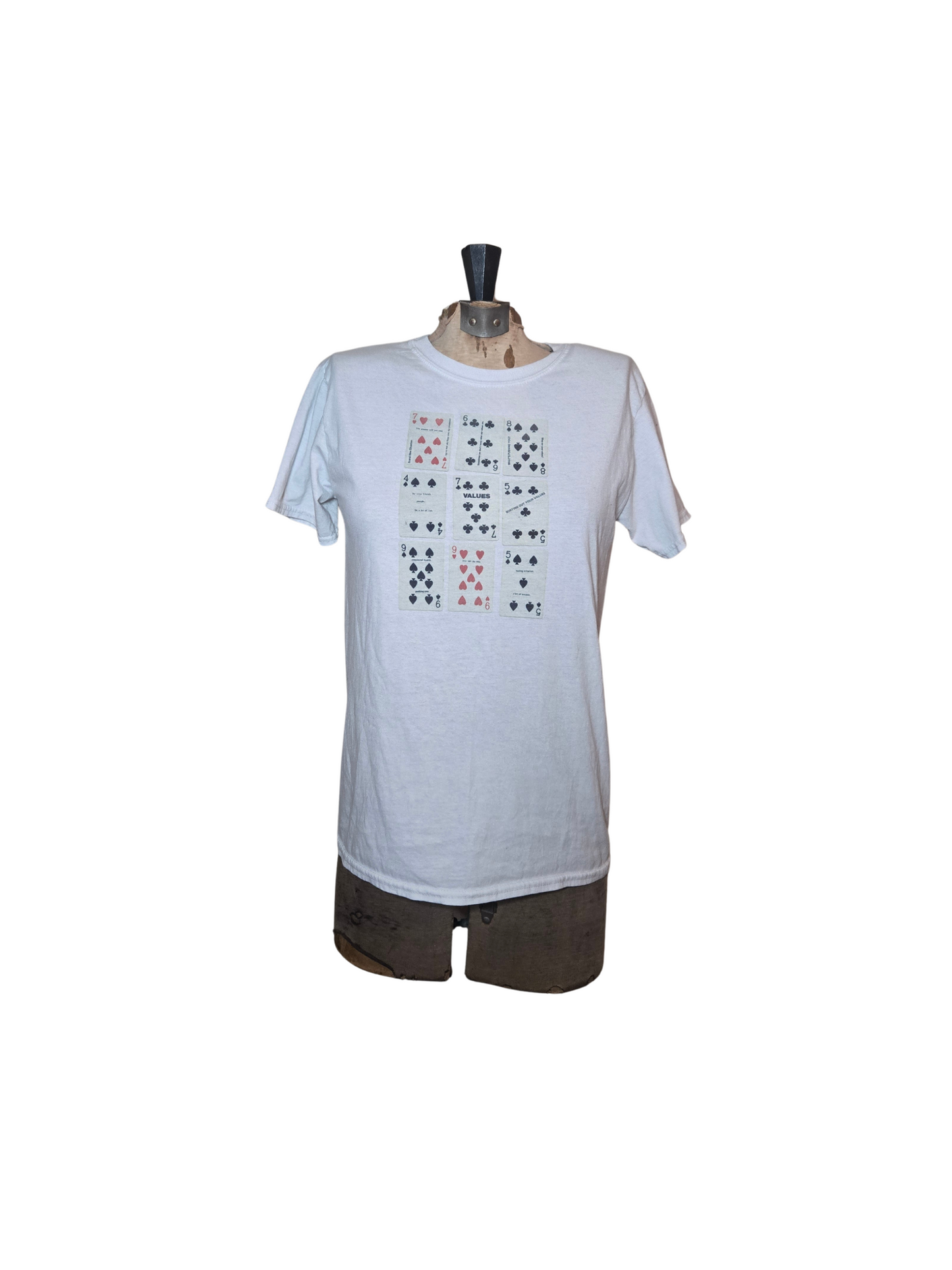 white cards tee