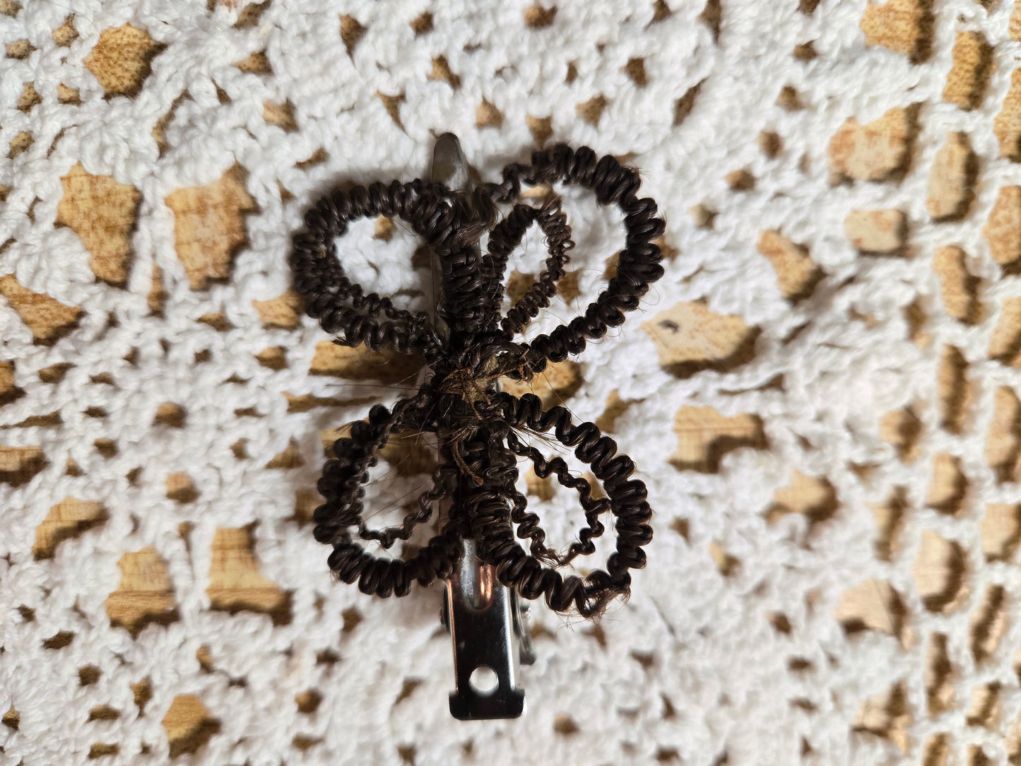 victorian mourning hair art clip