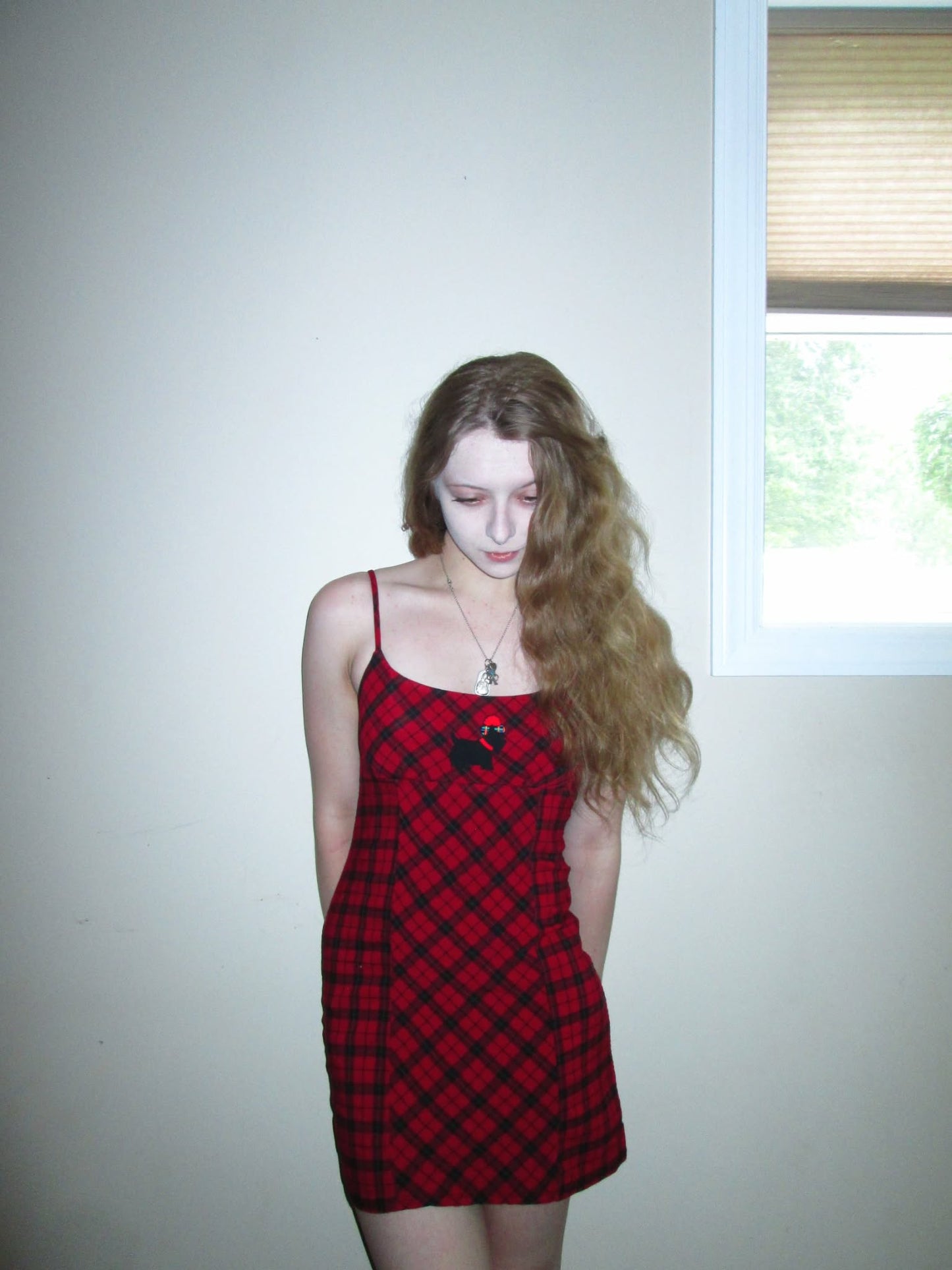 red and black scotty dress 1