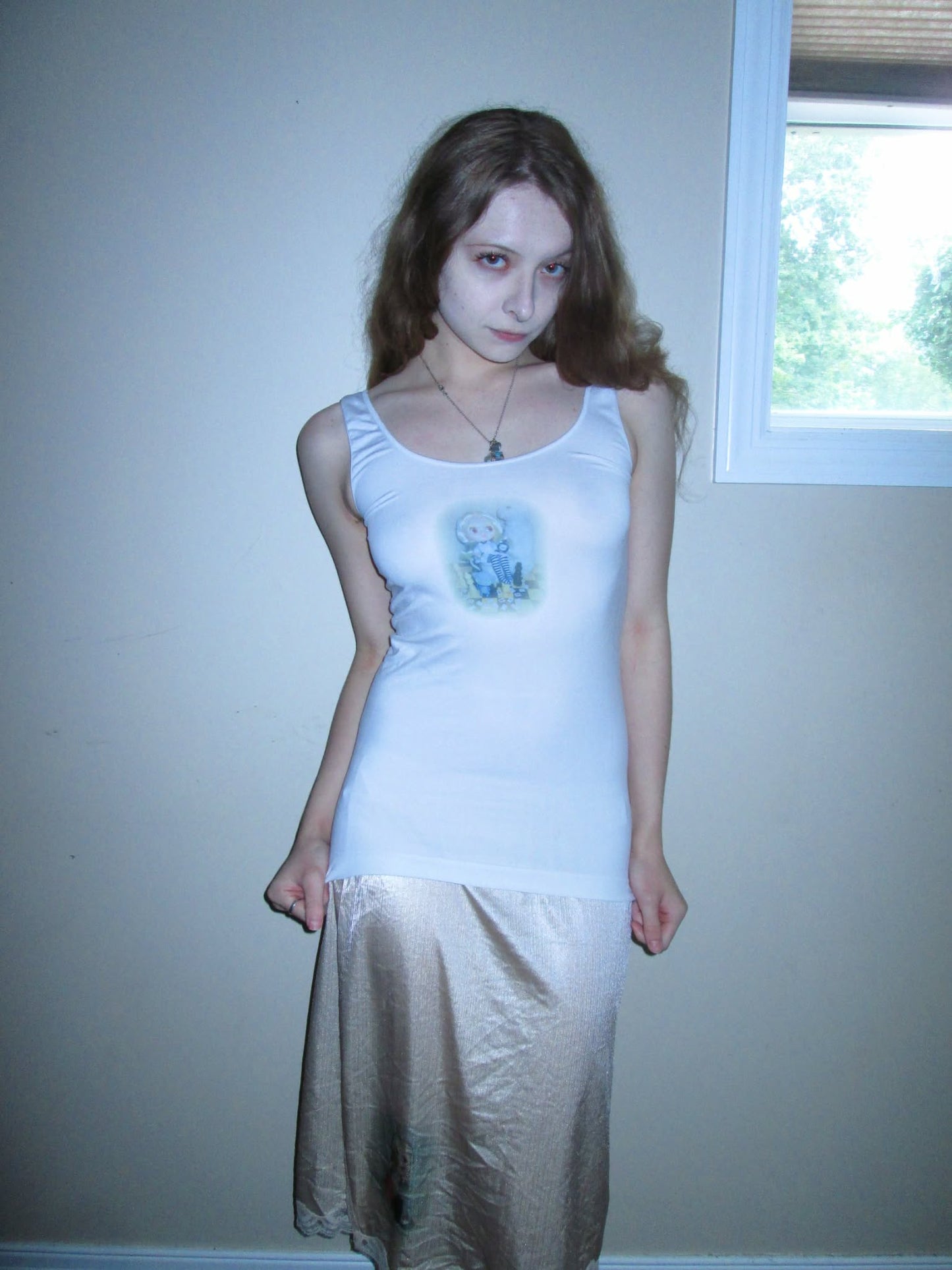 s/m white alice tank